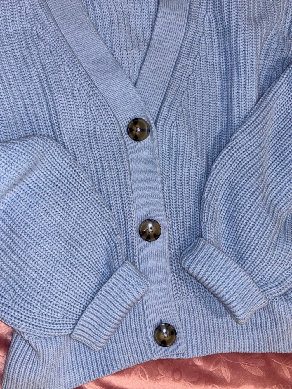 H&M Light Blue Ribbed Button Cardigan never worn ! - Picture 5 of 5